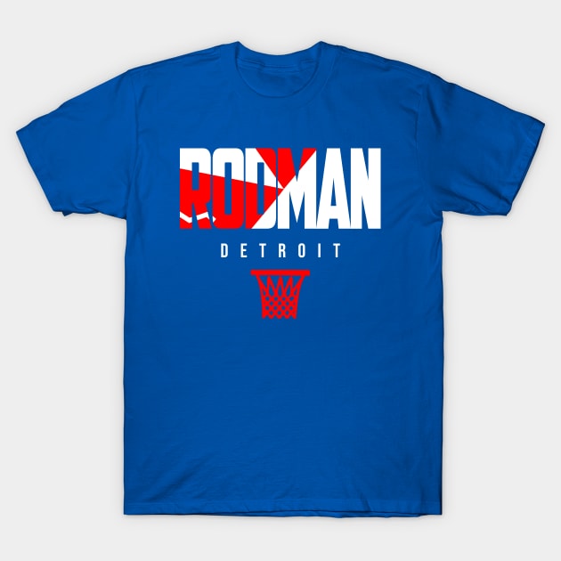 Rodman Detroit Basketball T-Shirt by funandgames